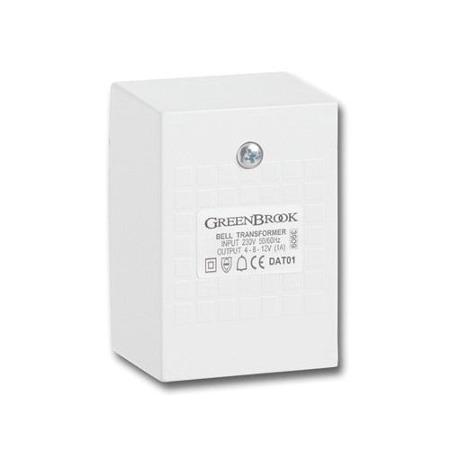 Greenbrook Bell/Chime Transformer 4/8/12V 1amp at UKES