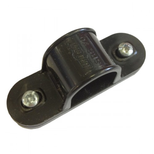 Univolt Black 20mm PVC Spacer Bar Saddle, Spacer Bar Saddles, UK Electrical Supplies