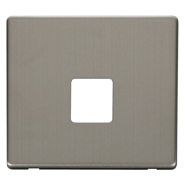 Click Definity SCP120SS Single Telephone Outlet Cover Plate in