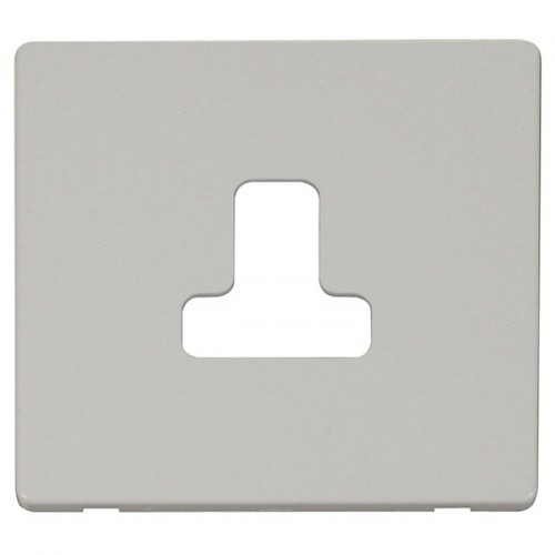 Click Definity Scp238pw 5a Round Pin Socket Outlet Cover Plate In