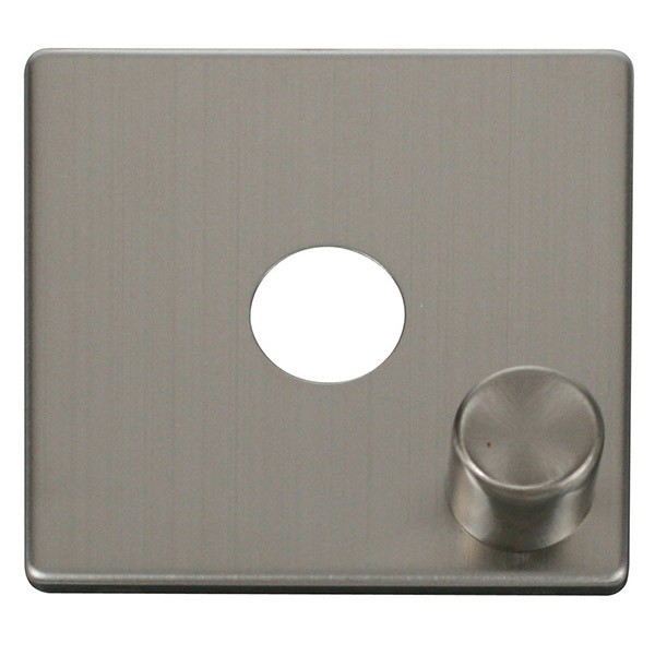 Click Definity Stainless Steel 1 Gang Dimmer Cover Plate with Stainless