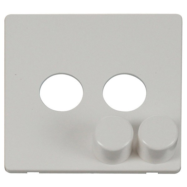 Click Definity Polar White 2 Gang Dimmer Cover Plate with Polar White