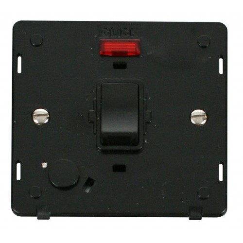 Click Definity SIN023BK 20A DP Switch with Flex Outlet and Neon Insert