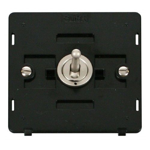 Click Definity Black 1 Gang 10AX Intermediate Toggle Switch Insert with
