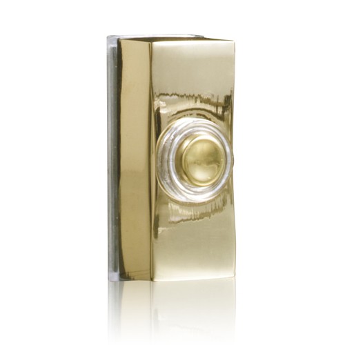 Byron 7960B Wired bell push in brass at UK Electrical Supplies.