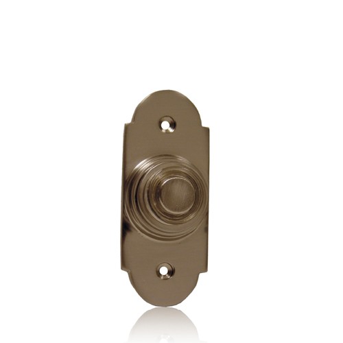 Byron Traditional Bell Push with Lighted push brushed nickel