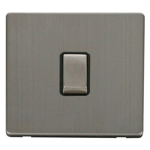 Click Definity Flat Plate Screwless 20A Double Pole Ingot Switch, Black ...