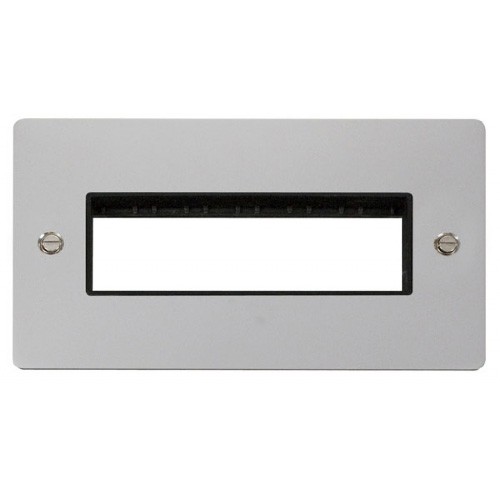 Click Define Polished Chrome Flat Plate 2 Gang Plate 6 InLine Switch