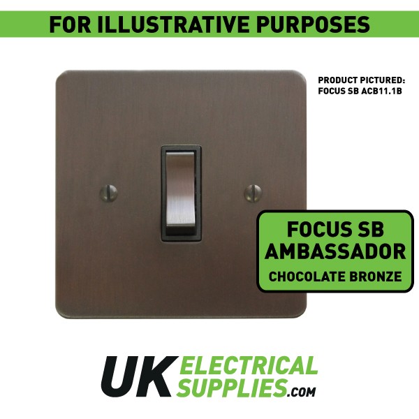 Focus SB Ambassador 1 Module Euro Plate In Chocolate Bronze | UKES