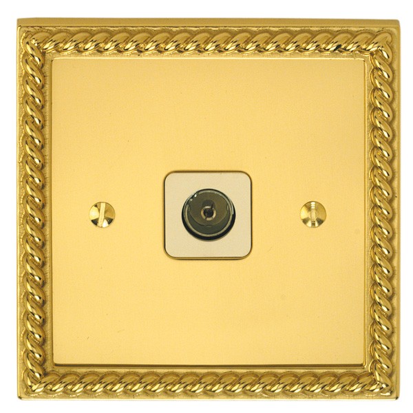 Tv Socket Insert Focus SB Kensington KLF23.1W 1 gang isolated co-axial TV socket in ...