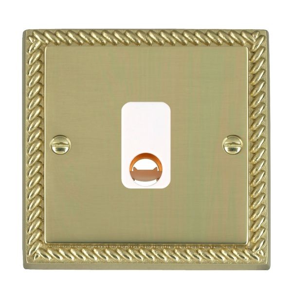 Hamilton Cheriton Polished Brass 20A Cable Outlet with White