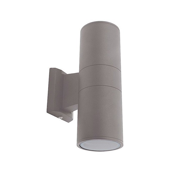 Ansell Duo Midi Silver Grey Wall Light UKES
