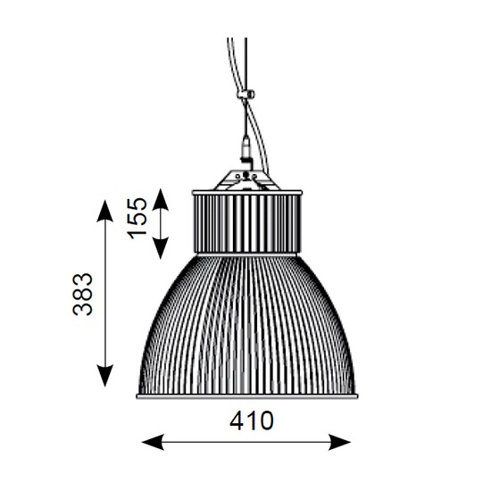 Ansell Deco 2x42W PLT High Bay Architectural Pendant Light with
