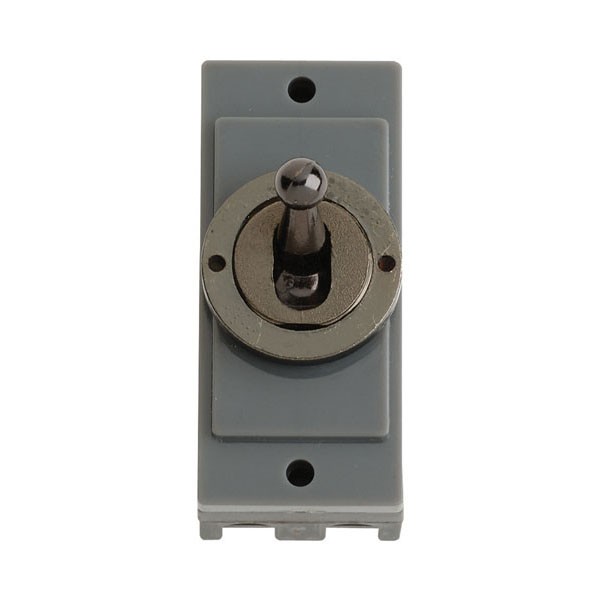 Click MiniGrid Black Nickel 2 Way 10AX Toggle Switch Module UKES