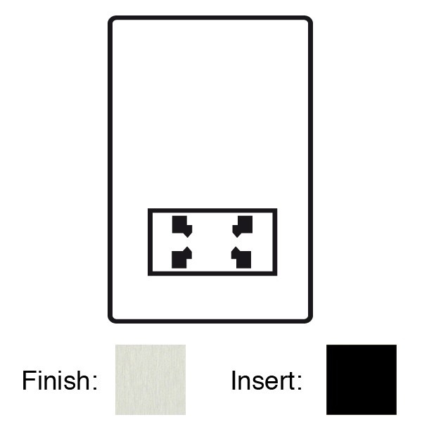 Focus SB Newbury NSS36.1B shaver socket (110/240V) in Satin Stainless