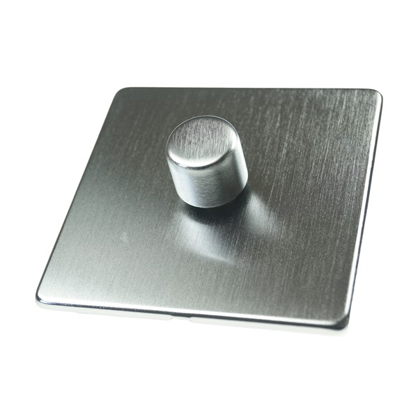 Eurolite Concealed Fix Flat Plate CSC1D400 Satin Chrome 1 Gang 400w