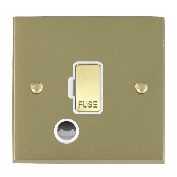 Hamilton Cheriton Victorian Satin Brass 13A Unswitched Fused Spur and