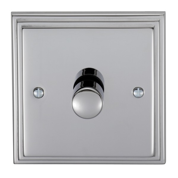 Eurolite Stepped Edge SPC1D400 Polished Chrome 1 Gang 400w Dimmer