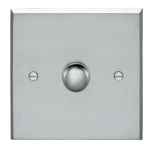 Eurolite Victorian SC1D400LED Satin Chrome 1 Gang 400w LED Dimmer