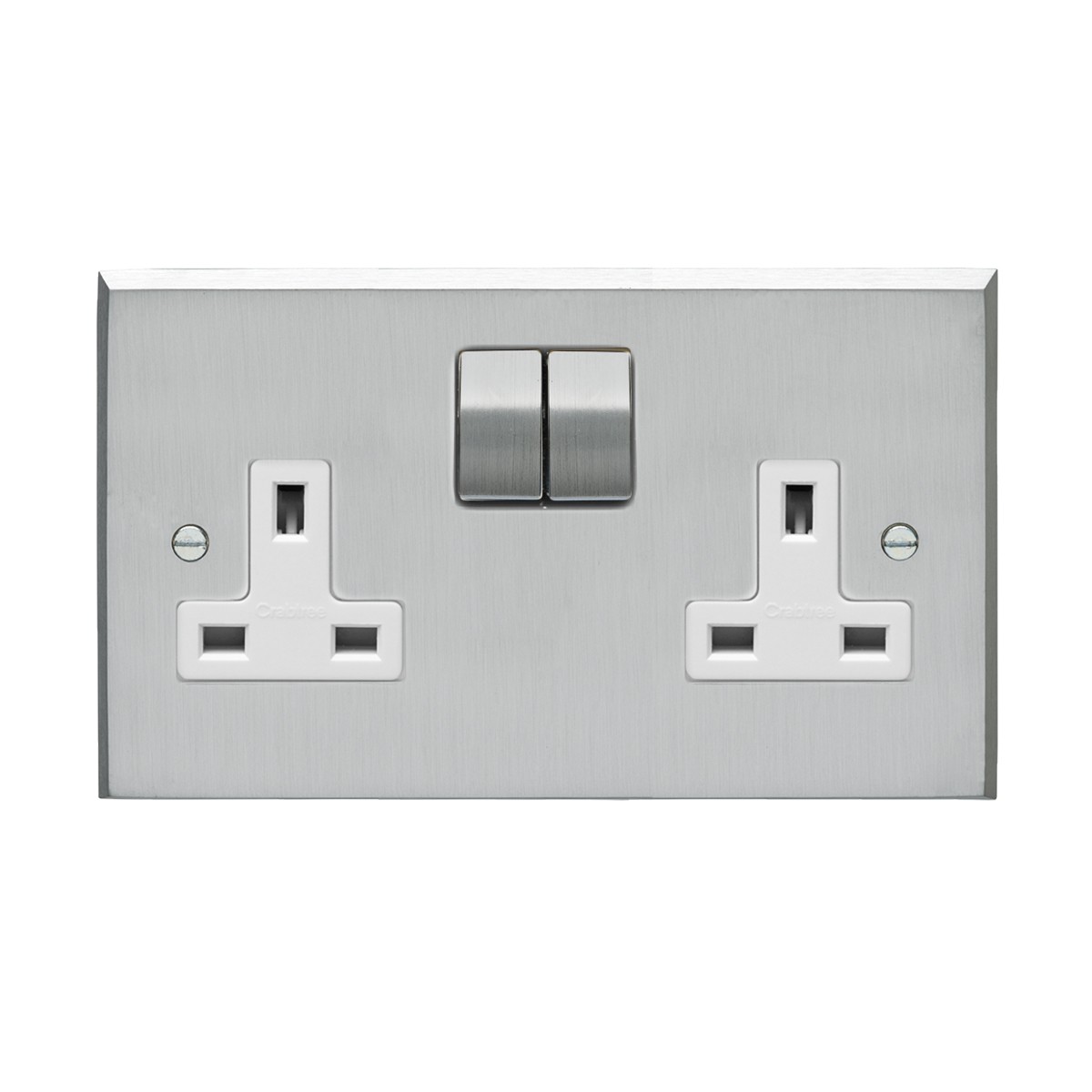 Eurolite Victorian Satin Chrome 2 Gang 13amp Double Pole Switched ...