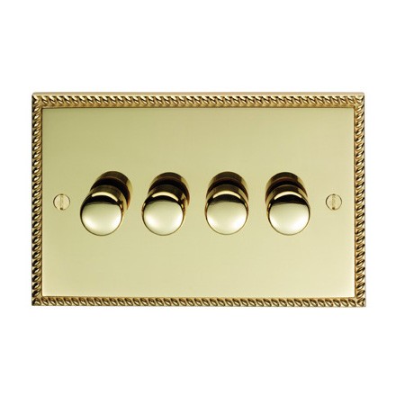 1 Gang Dimmer (400 Watts) In Antique Brass Executive Range