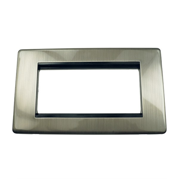 Eurolite Grid Satin Nickel Concealed Fix Black Module Frame Double Eurolite Grid Satin Nickel Concealed Fix Black Module Frame Double Plate With Insert