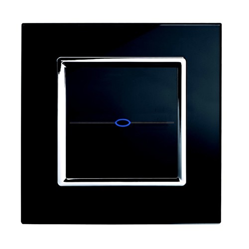 Retrotouch 1 Gang Wirefree Touch & Remote Light Switch Black Chrome Trim at UK Electrical Supplies