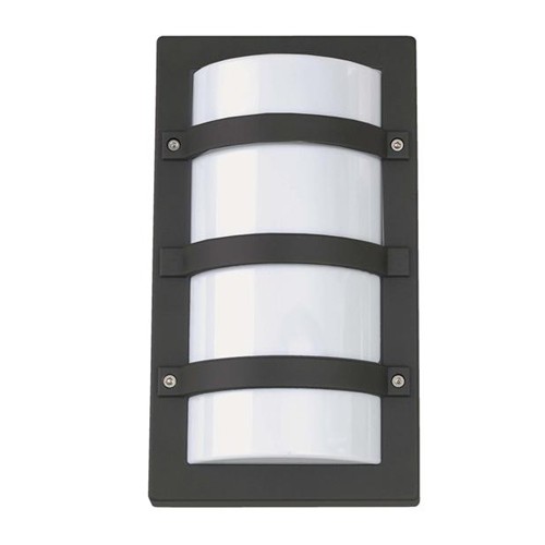 Ansell Quad CFL Black Wall Light with Microwave Sensor at UK Electrical