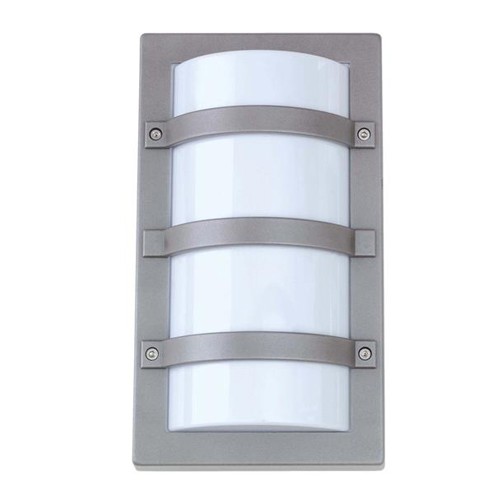 Ansell Quad CFL Silver Grey Wall Light with Microwave Sensor at UK