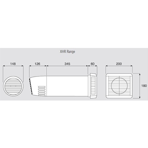 Xpelair XHR150PC LoVolt Single Room Heat
