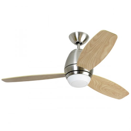 Fantasia Trinity 44 Inch Remote Control Brushed Nickel 3 Blade Ceiling Fan With Reversible Maple Dark Oak Blades And Light At Uk Electrical Supplies Fantasia Trinity 44 Inch Remote Control, Oak Ceiling Fan