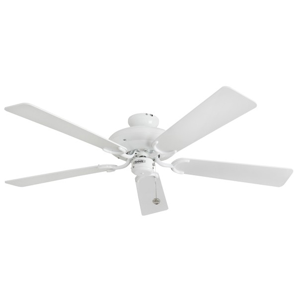 Fantasia Riviera 52 inch Pull Cord White Ceiling Fan with Gloss White