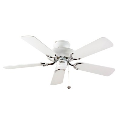 mayfair blades fantasia gloss cord pull ceiling stainless fan steel inch basket