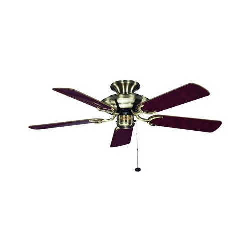 Fantasia Mayfair 42 inch Pull Cord Antique Brass Ceiling Fan with Dark