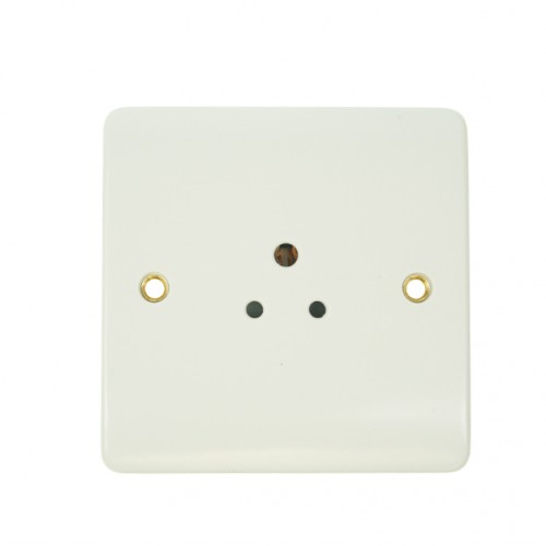 Click Mode Single 2amp White PVC Round Pin Socket, Switches and Sockets