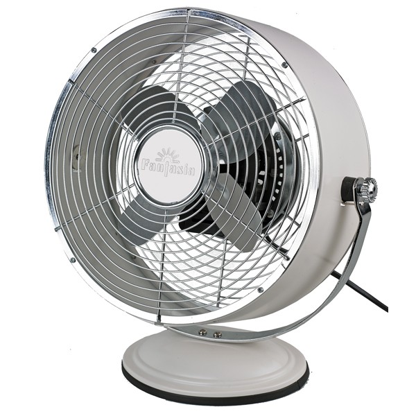 Fantasia Retro Desk Fan In Cream