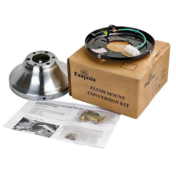 Fantasia Ceiling Fans Flush Mount Conversion Kit in Stainless Steel at