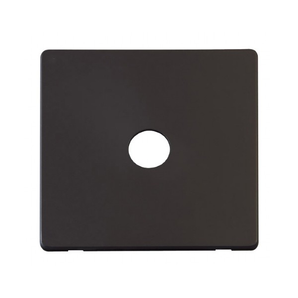 Click Definity Matt Black 1 Gang Satellite/Coaxial Outlet Cover Plate