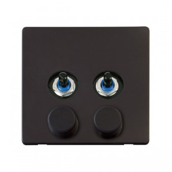 Click Definity Flat Plate Screwless 2 Gang 2 Way 250W Dimmer Switch ...
