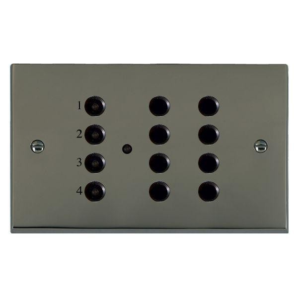 Led Control Panel Buttons Hamilton Cheriton Victorian Black Nickel 4 Circuit 12 Button Master ...