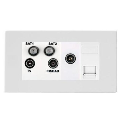 Hamilton Sheer G2 Bright Chrome Non-Isolated TV FM SAT1 SAT2 2 In/4 Out - Foto 9