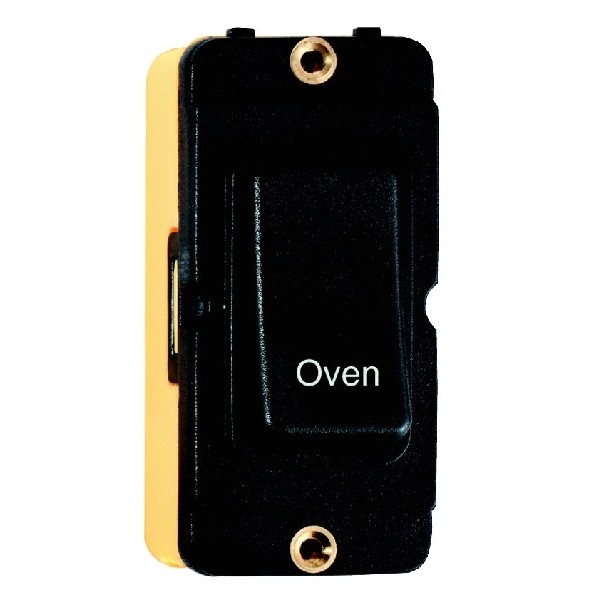 Hamilton GRIDIT 20AX Double Pole Oven Switch Module with Black Rocker