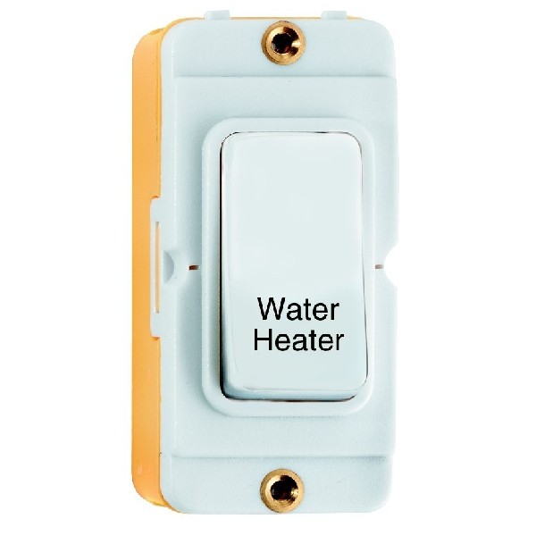 Hamilton GRIDIT 20AX Double Pole Water Heater Switch Module with White