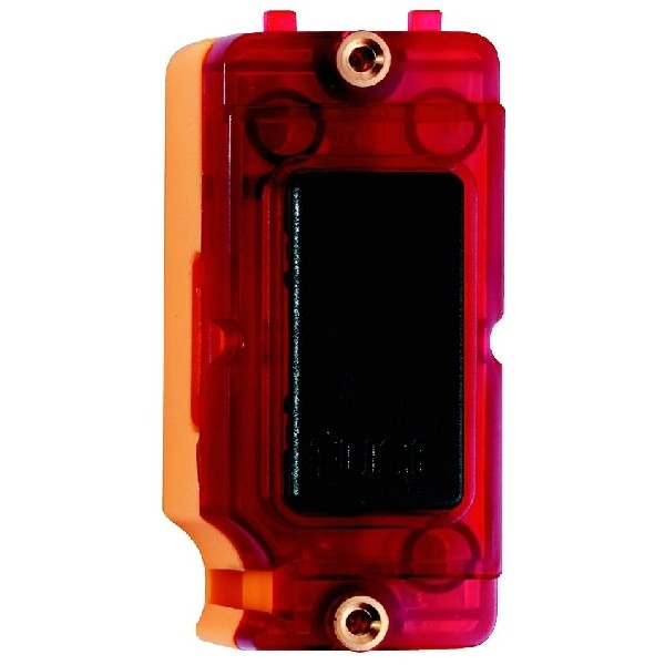 Hamilton Grid Fix Insert 13A Fuse + Red Neon Black with Red Insert