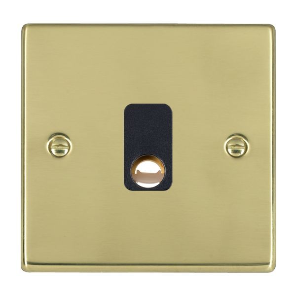 Hamilton Hartland Polished Brass 20A Cable Outlet with Black Insert