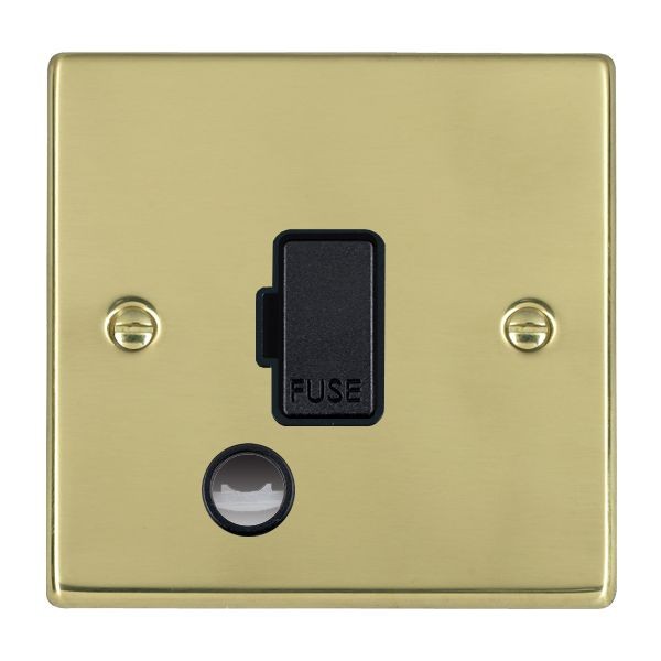 Hamilton Hartland Polished Brass 1 Gang 13A Fuse + Cable Outlet with