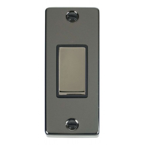 Click Deco Victorian Black Nickel Single Architrave Switch Kit with