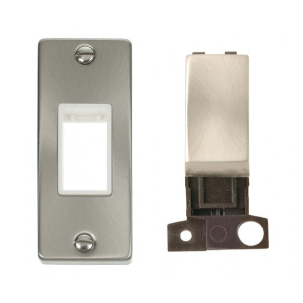 Click Deco Victorian Satin Chrome Single Architrave Switch Kit with