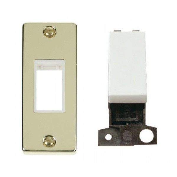 Click Deco Victorian Polished Brass Single Architrave Switch Kit with
