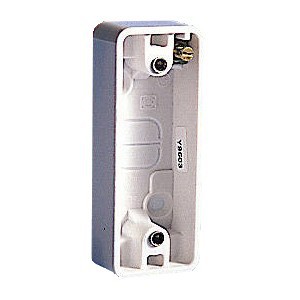 thumbnail image 2 of 1 Gang 2 Way Architrave Light Switch With Pattress Box - 10 Amp, White, 220-250V 2 of 6